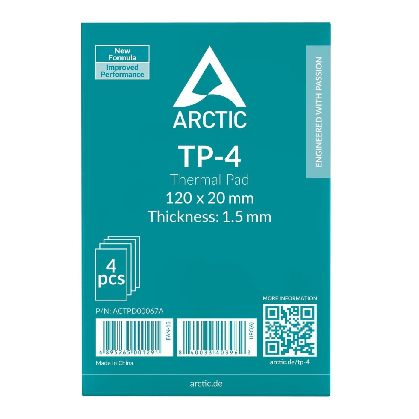 Термоинтерфейс Arctic 4PK 120X20X1.5 ACTPD00067A