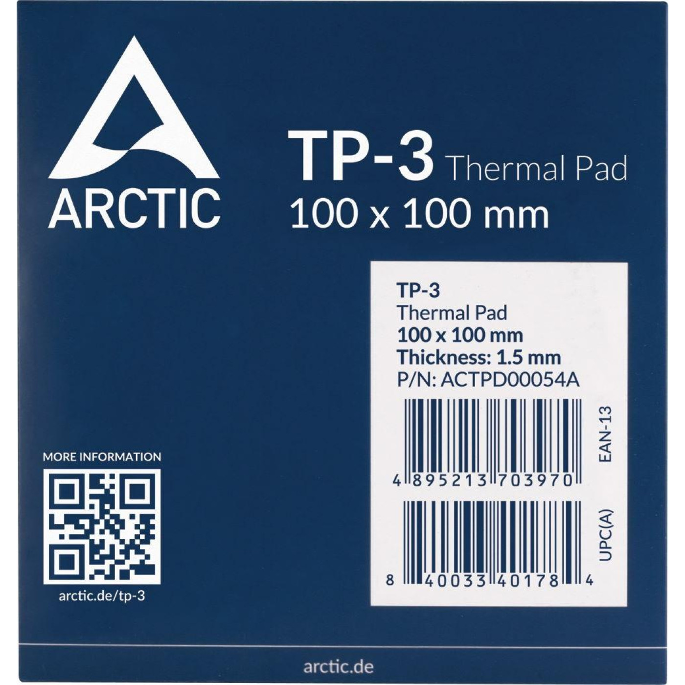 Термоинтерфейс Arctic TP-3 , 100*100mm*1,5mm ACTPD00054A