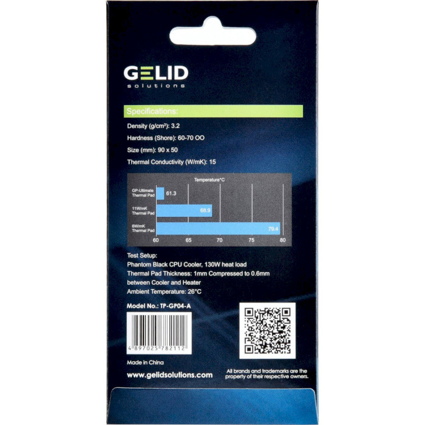 Термоінтерфейс Evolution Gelid Solutions GP-Ultimate Thermal Pad 90x50x2 mm TP-GP04-D