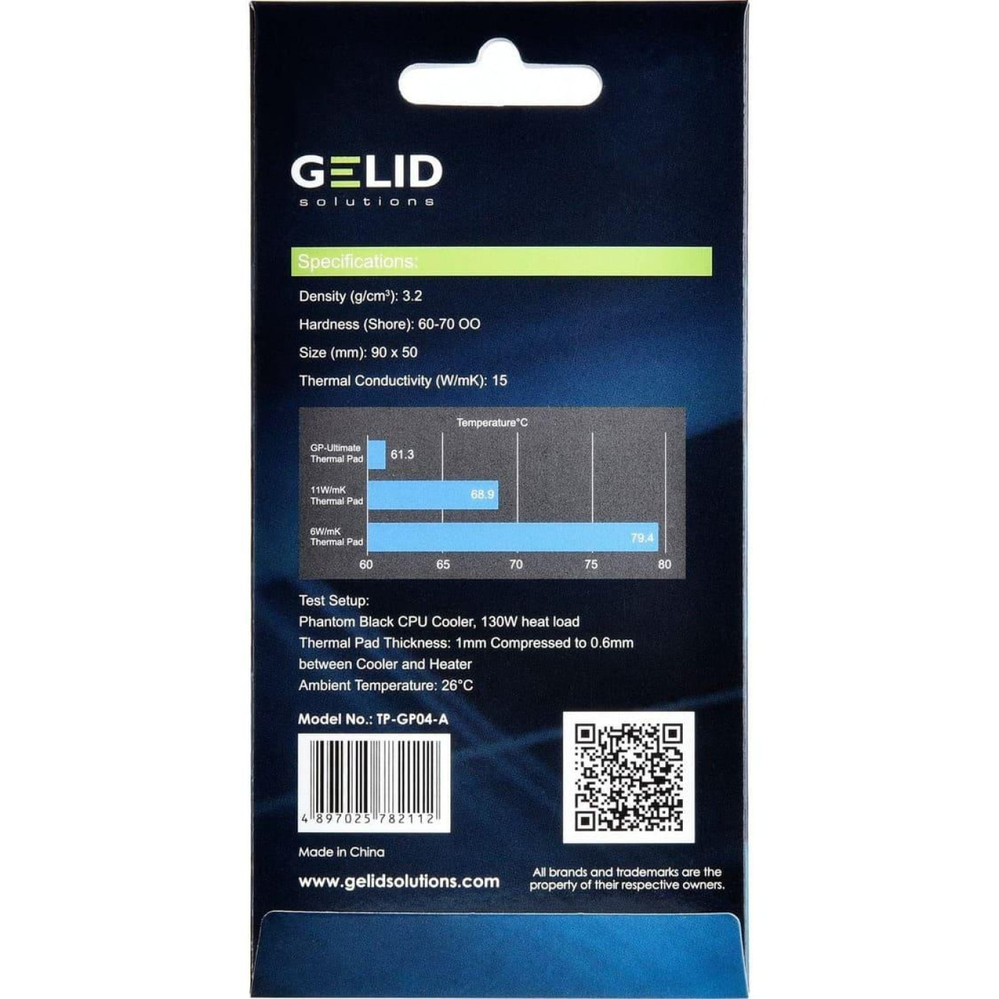 Термоинтерфейс Gelid Solutions GP-Ultimate 90x50x0.5 mm TP-GP04-A