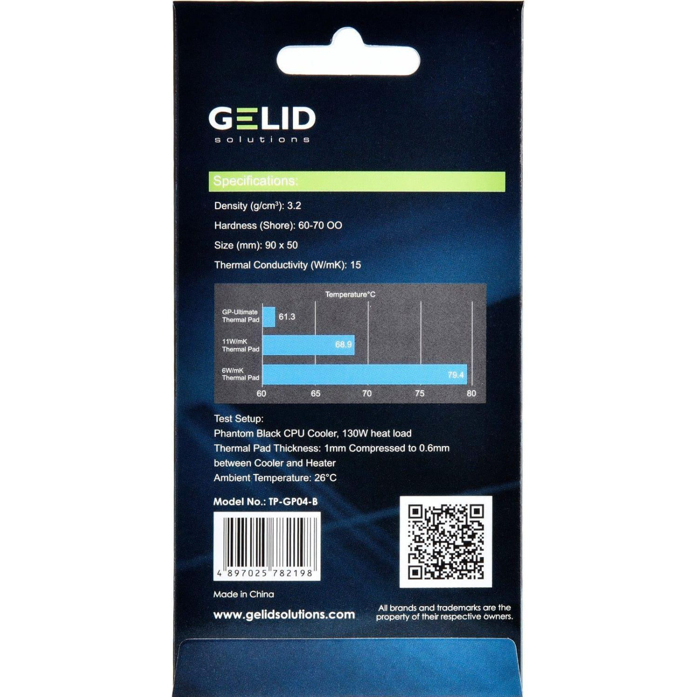 Термоінтерфейс Evolution Gelid Solutions GP-Ultimate 90x50x1.0 mm TP-GP04-B