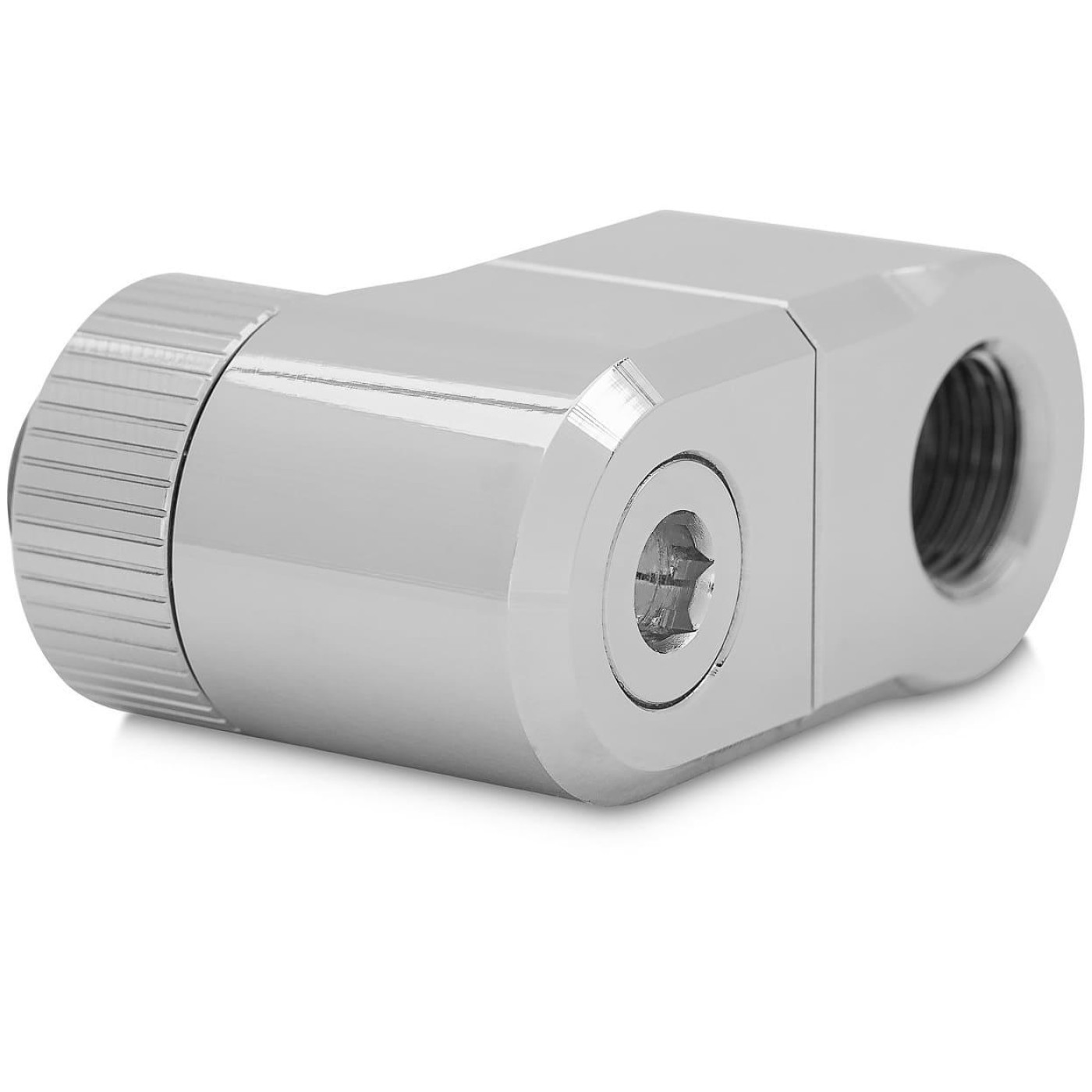 Фитинг для СВО Ekwb EK-Quantum Torque Double Rotary Offset 28 - Nickel (3831109893456)