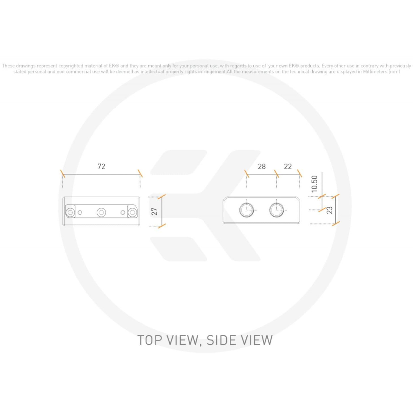 Термінал EKWB EK-Quantum Scalar2 Strix/TUF Terminal - Plexi (3831109903438)