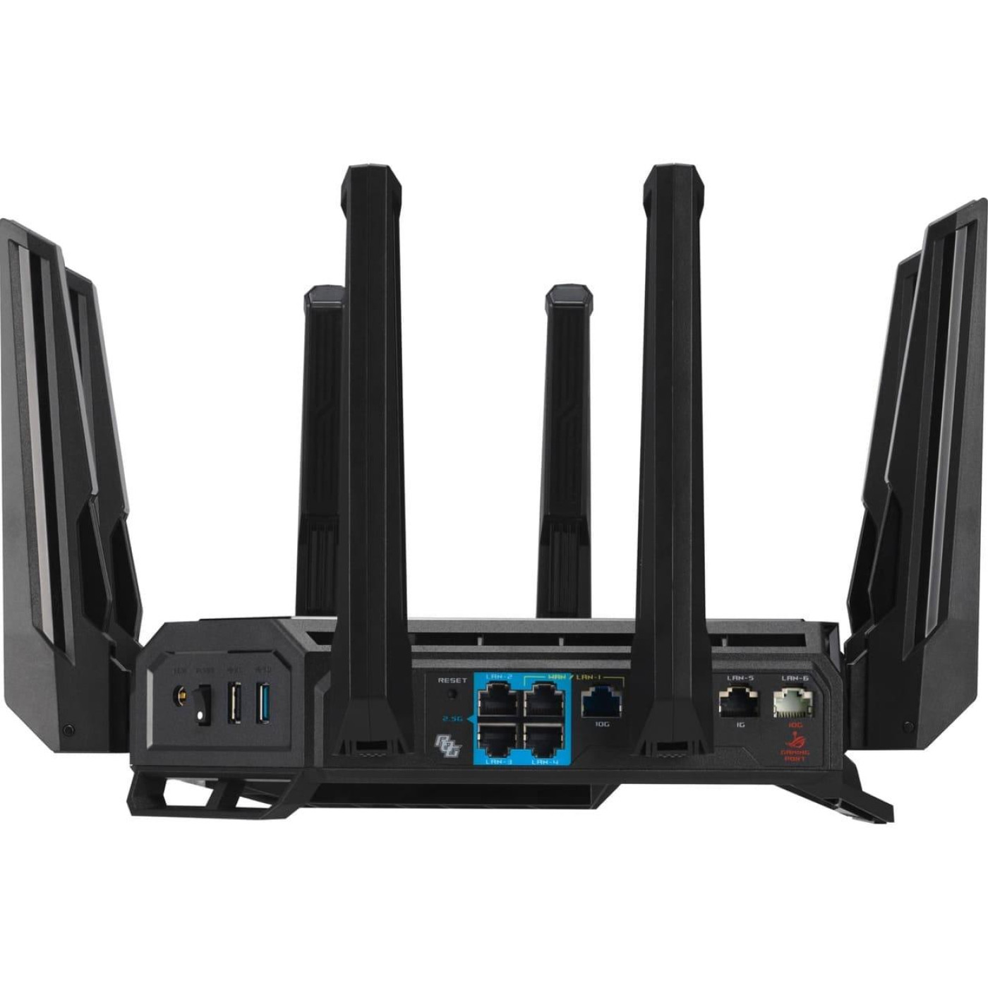 Роутер ASUS GT-BE19000 BE-19000 1x10GE LAN, 3x2.5GE LAN, 1x10GE WAN/LAN, 1x2.5GE WAN/LAN, 1xUSB3.2, 1xUSB2.0, MESH (90IG0850-MO9A0V)