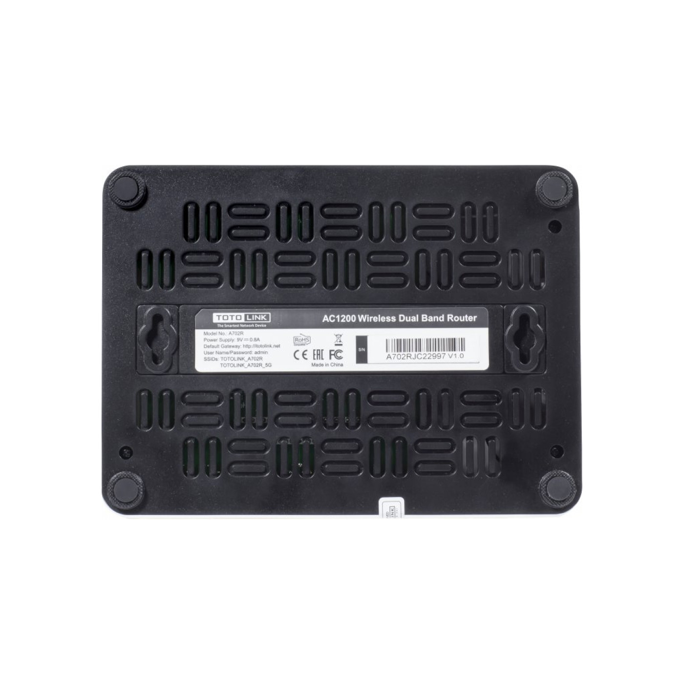 Роутер Totolink A702R AC1200 White 802.11ac (A702R)