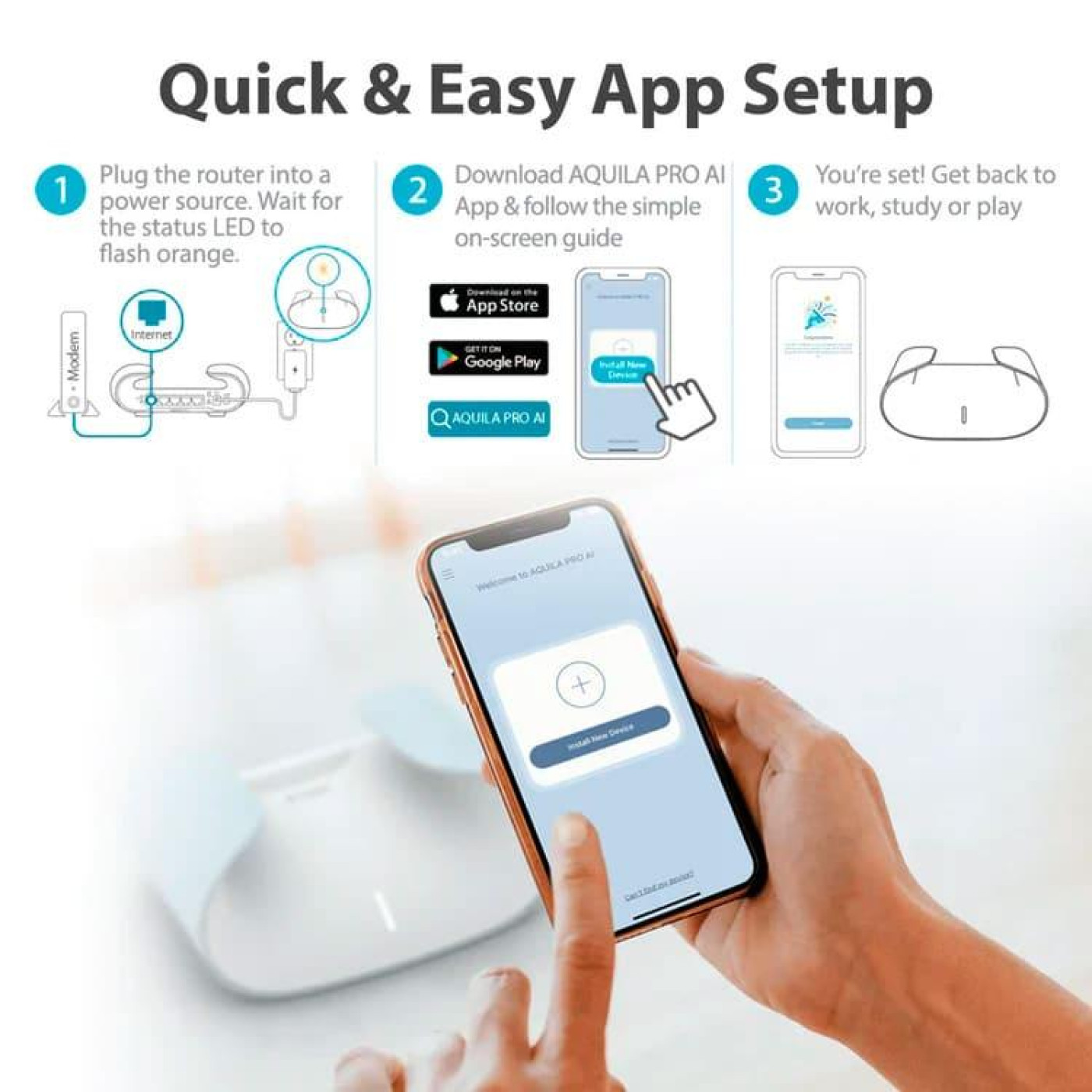 Роутер D-Link M30 AX3000, 4xGE LAN, 1xGE WAN (M30)