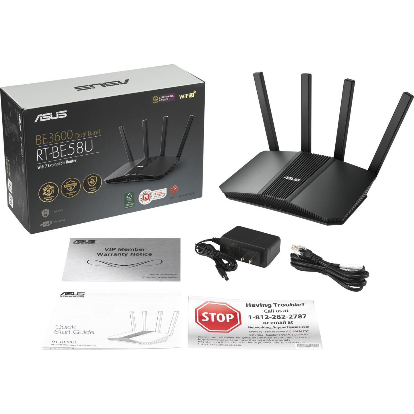 Роутер ASUS RT-BE58U BE3600 (90IG0A70-MO9C00)