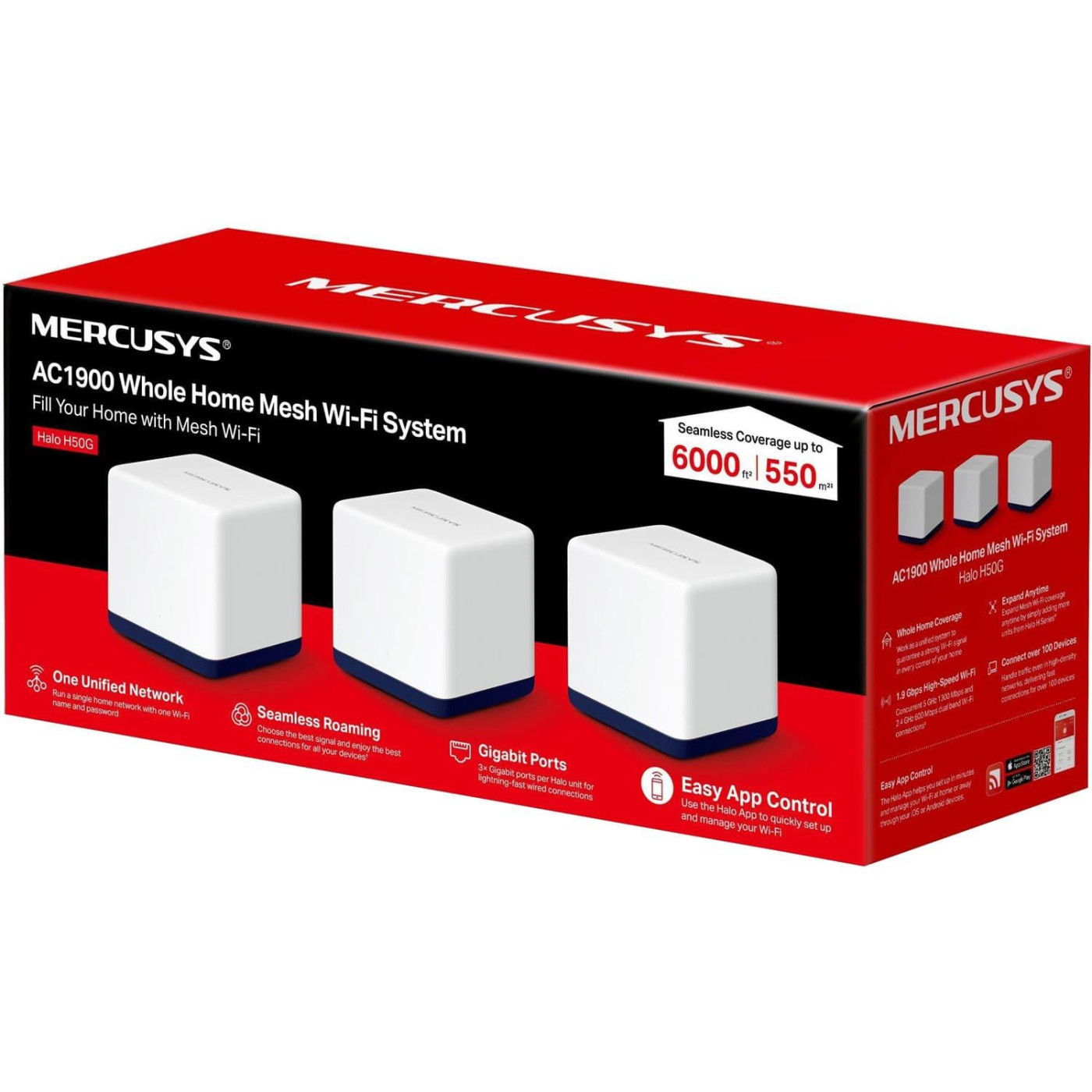 Роутер Mercusys HALO-H50G-3-PACK (HALO-H50G-3-PACK)