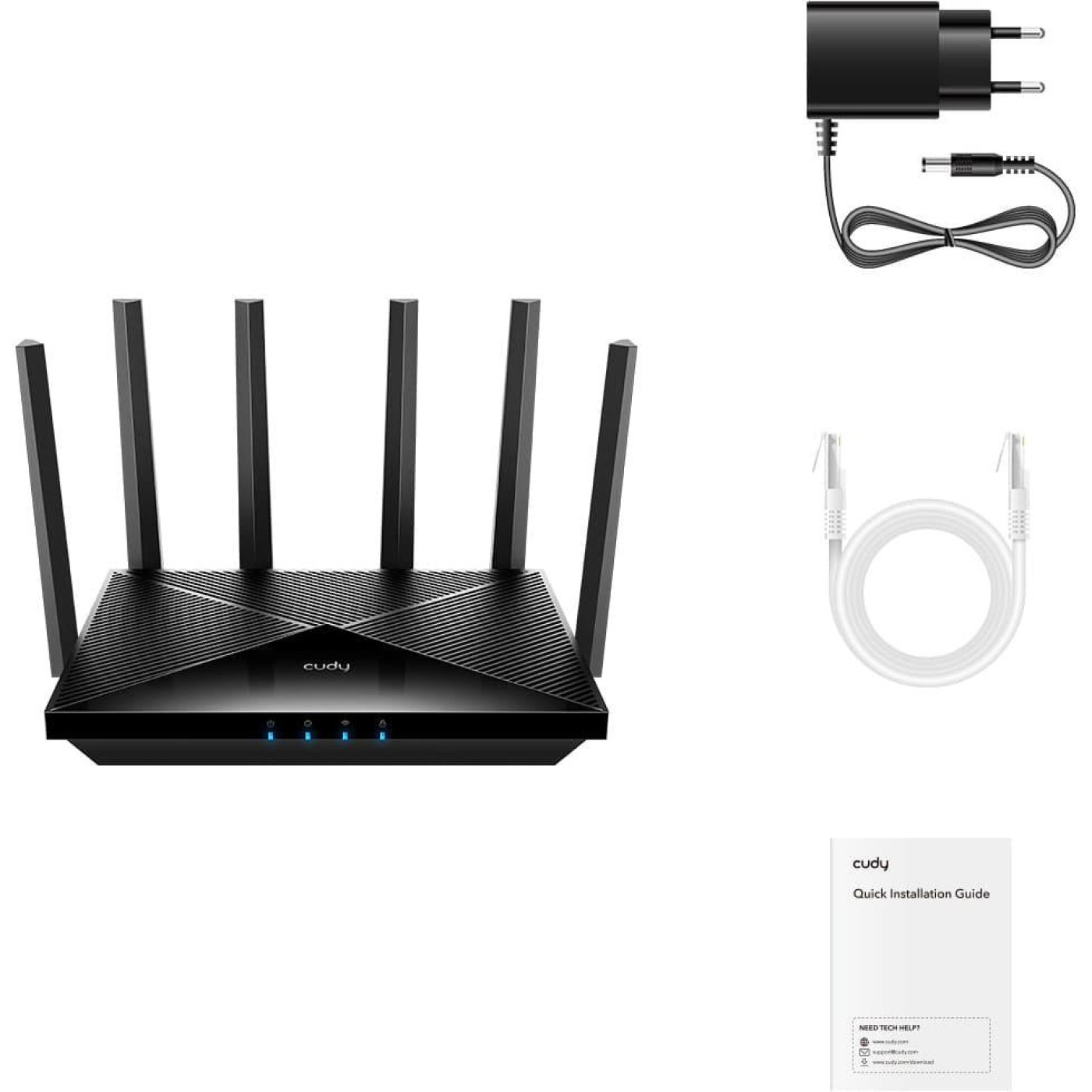 Роутер Cudy WR6500, BE6500 Gigabit Wi-Fi 7 Router (WR6500)