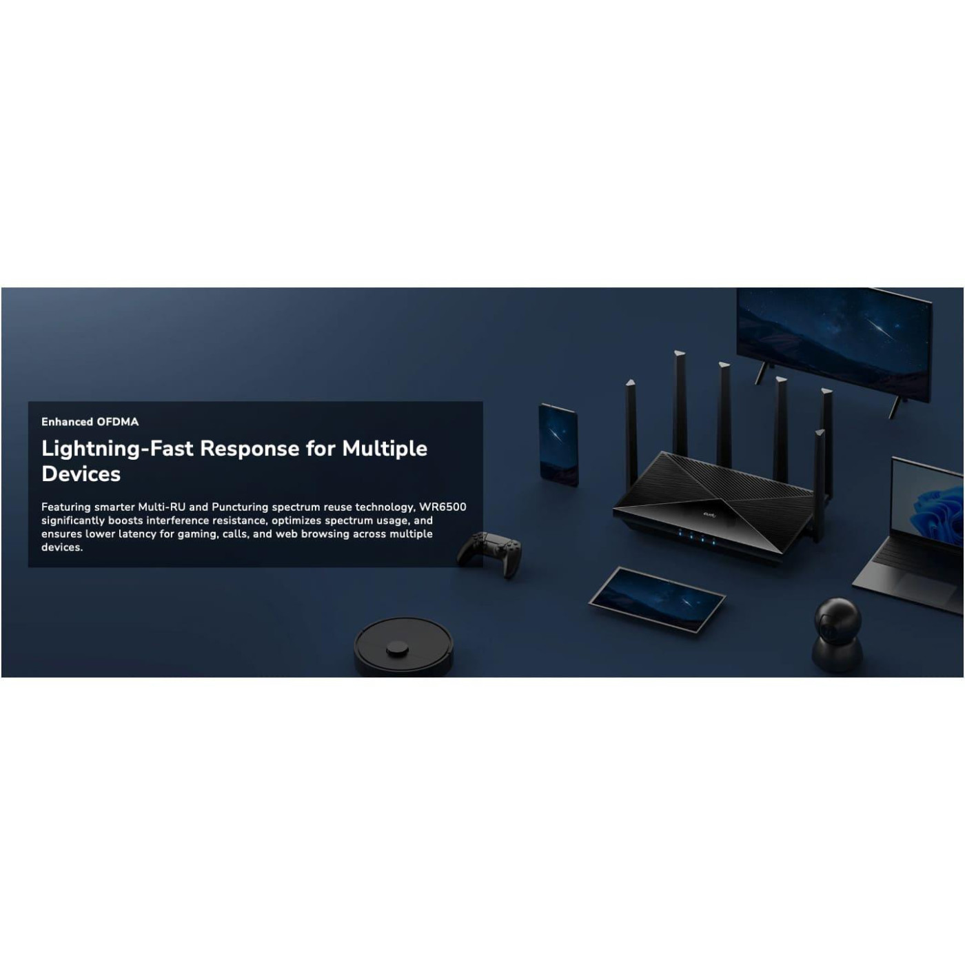 Роутер Cudy WR6500, BE6500 Gigabit Wi-Fi 7 Router (WR6500)