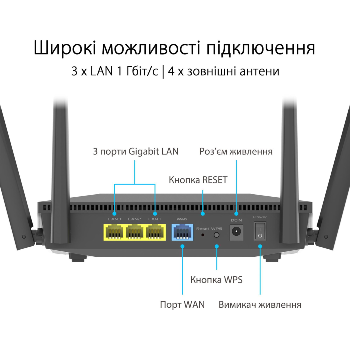 Роутер ASUS RT-AX52 (90IG08T0-MO3H00)