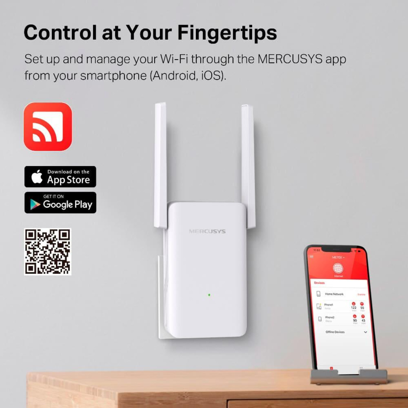 Роутер Mercusys WiFi ME70X AX1800, 1хGE LAN (ME70X)