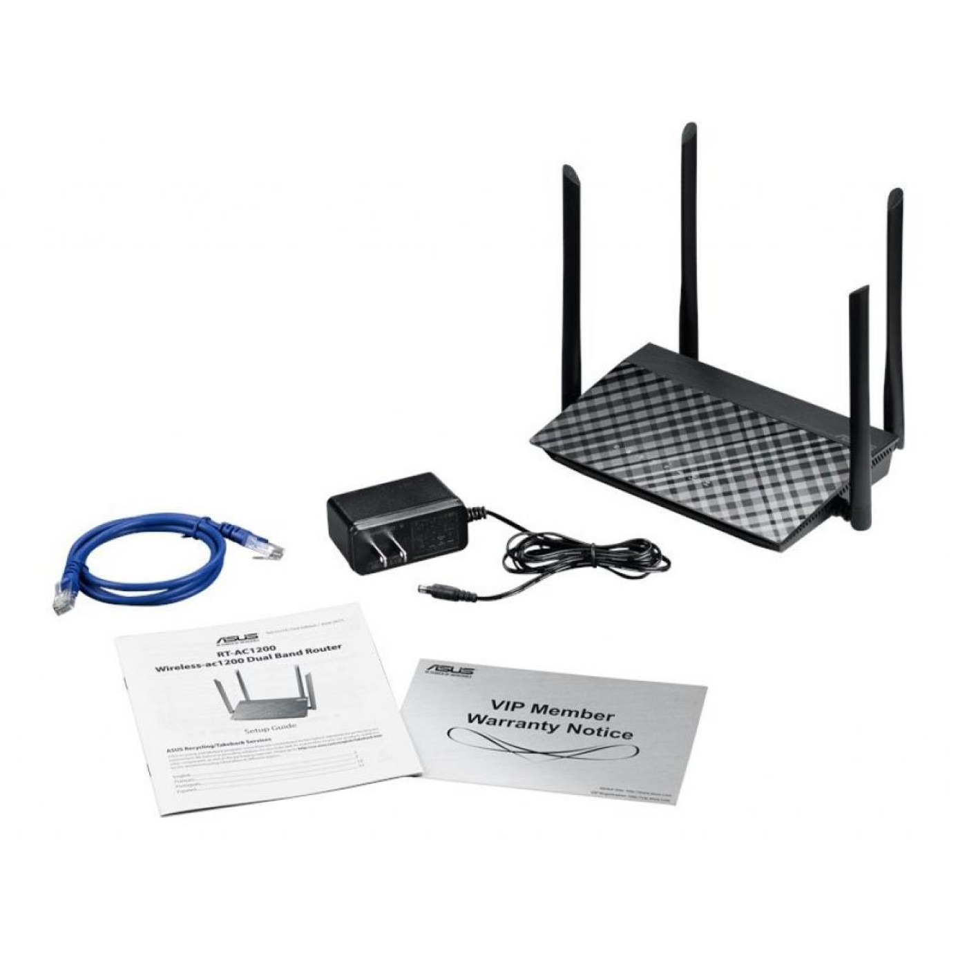 Роутер ASUS RT-AC1200 AC1200 V2 Black 802.11ac (RT-AC1200)