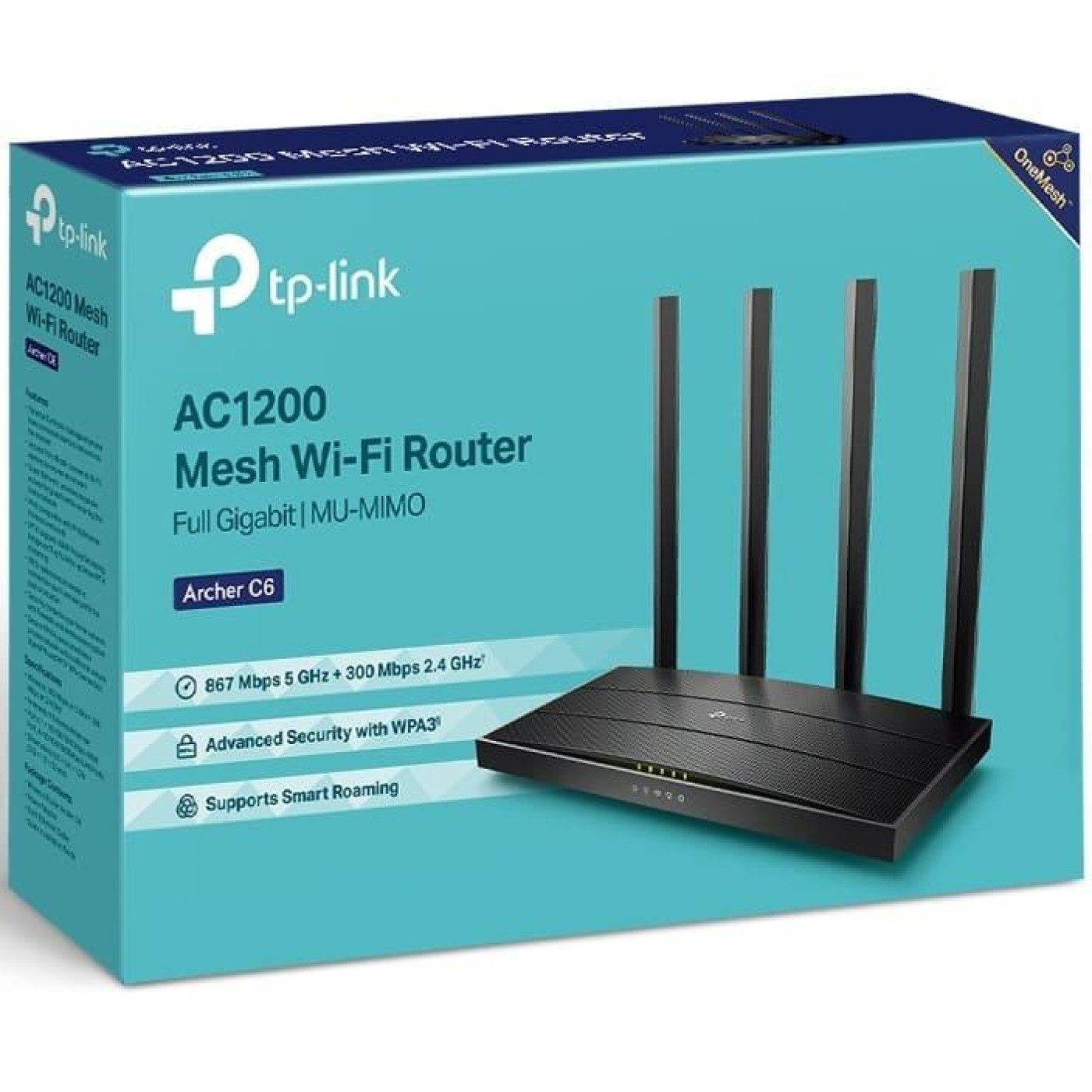 Роутер TP-Link Archer C6 AC1200 Black 802.11ac (Archer C6)