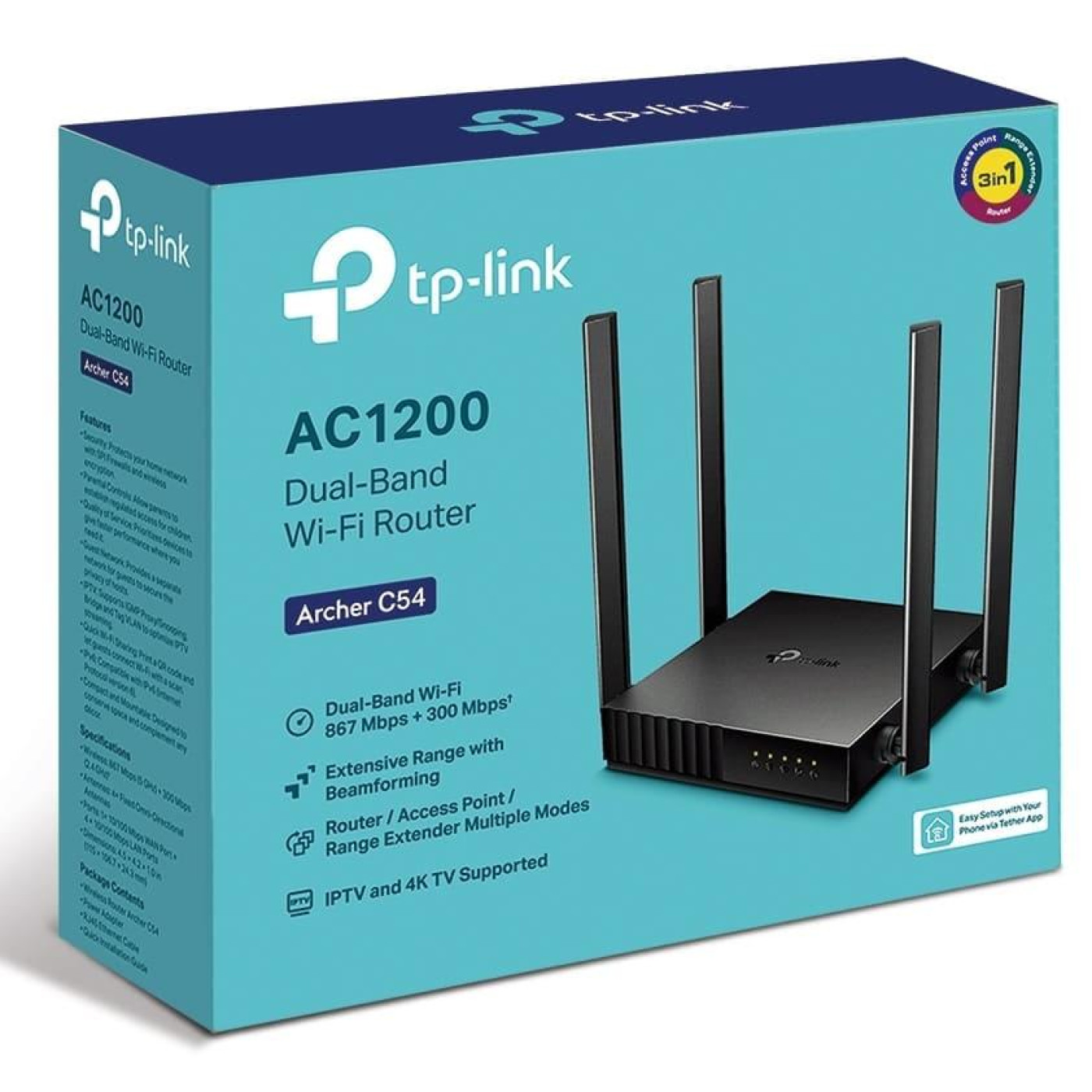 Роутер TP-Link Archer C54 AC1200 Black 802.11ac (Archer C54)