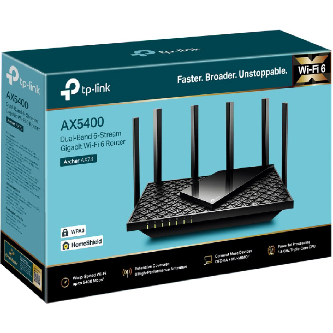 Роутер TP-Link Archer AX72 AX5400 Black 802.11ax (Archer AX72)