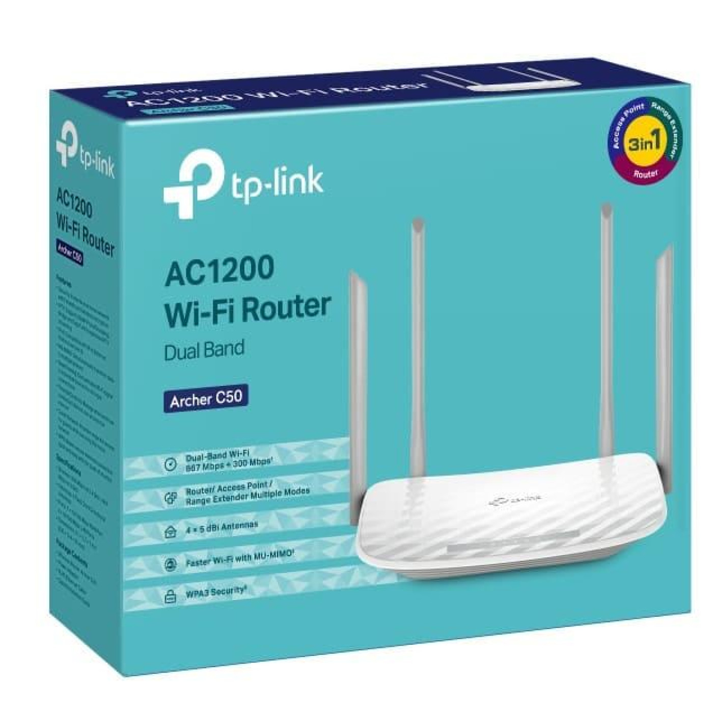 Роутер TP-Link Archer C50 AC1100 White 802.11ac (Archer C50_2)