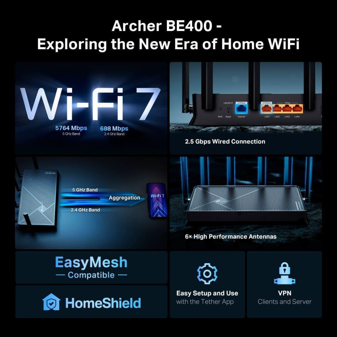 Роутер TP-Link Archer BE400 (Archer BE400)