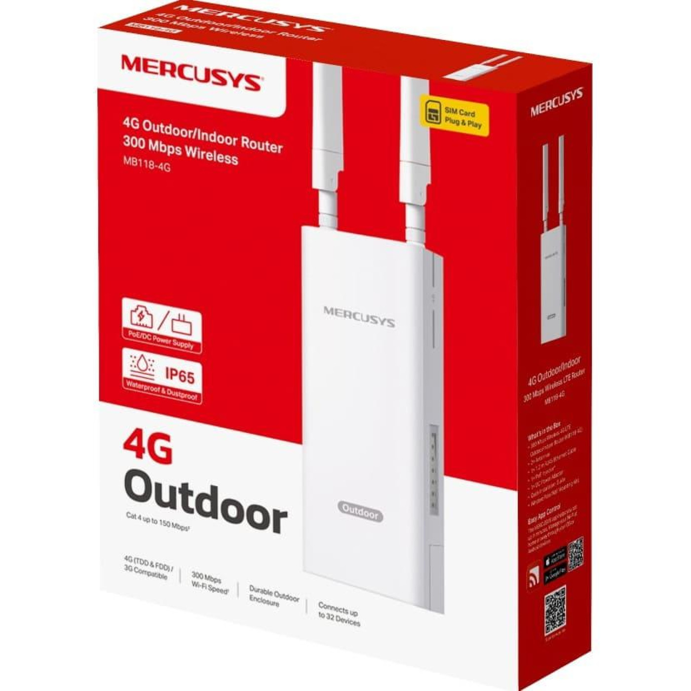 Роутер Mercusys 4G LTE, MB118-4G (MB118-4G)