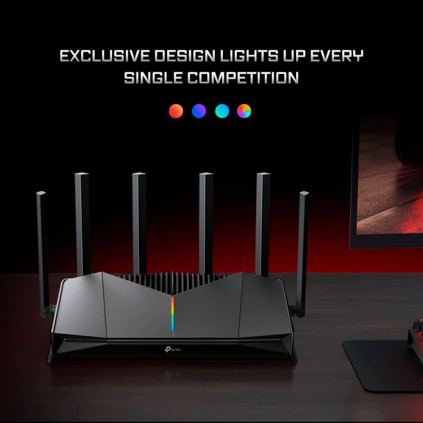 Роутер TP-Link Archer GE400, Black, Wi-Fi 7 (до 6453 Mb/s, 2.4/5GHz), 1хLAN (1000/2500 Mb/s), 3хLAN (100/1000 Mb/s), 1хWAN (1000/2500 Mb/s), 1хUSB 3.0