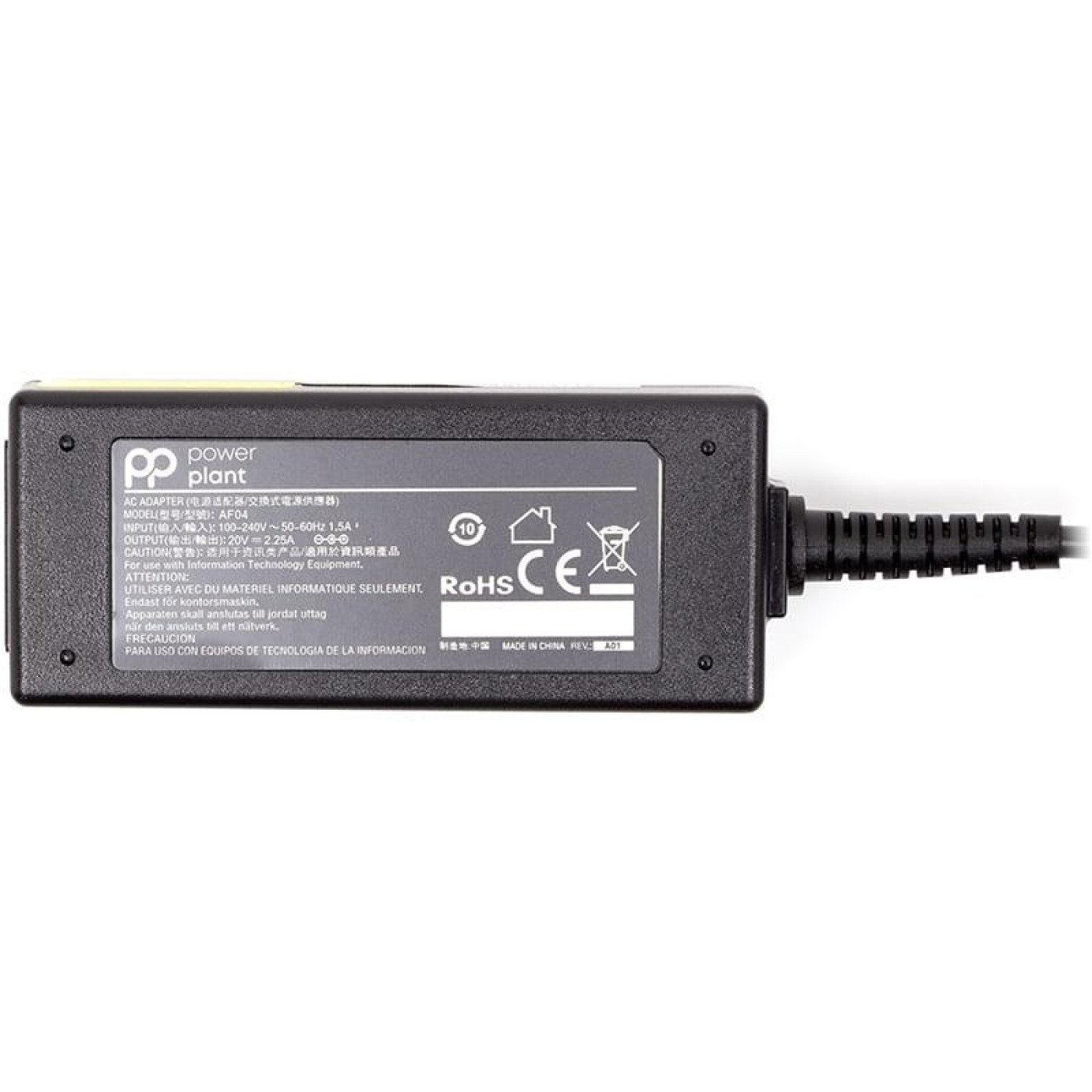 Блок живлення для ноутбука PowerPlant LENOVO 220V, 20V 45W 2.25A (USB special) (IB45HSPE)
