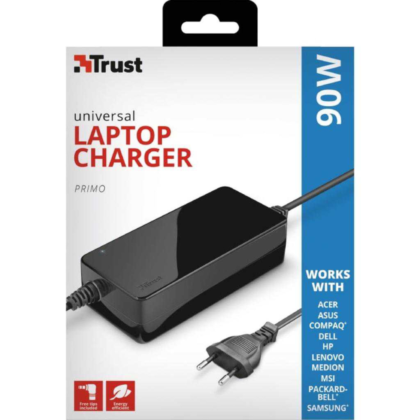 Блок питания для ноутбука Trust Primo 90W-19V Universal Laptop BLACK (22142_TRUST)