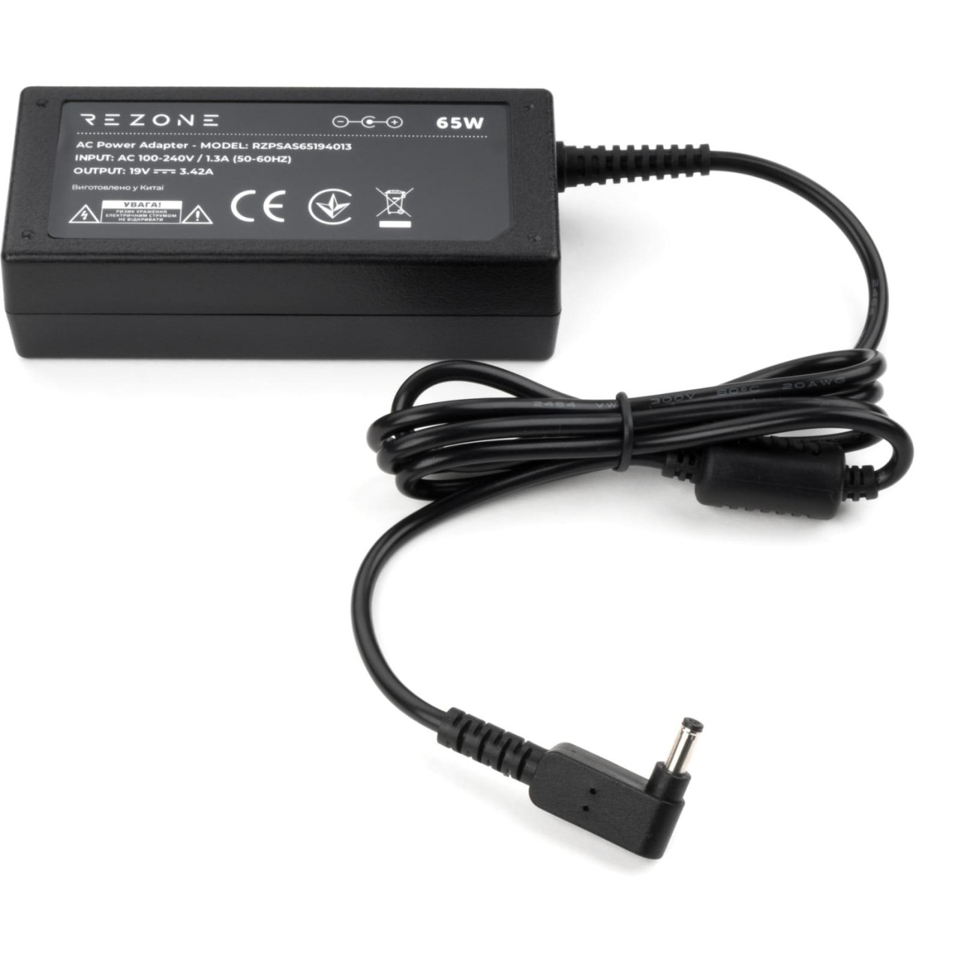 Блок питания для ноутбука Rezone ASUS 65W 19V 3,42A разъем 4.0 *1.35 (RZPSAS65194013)