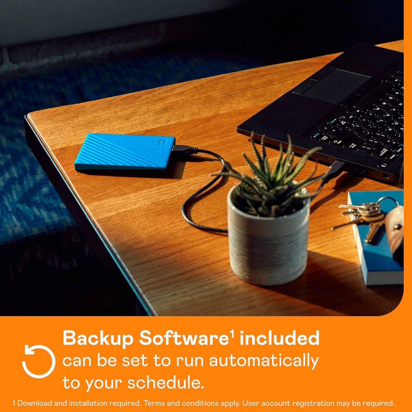 Зовнішній жорсткий диск Western Digital External WD My Passport 6TB USB 3.2 Blue (WDBR9S0060BBL-WESN)