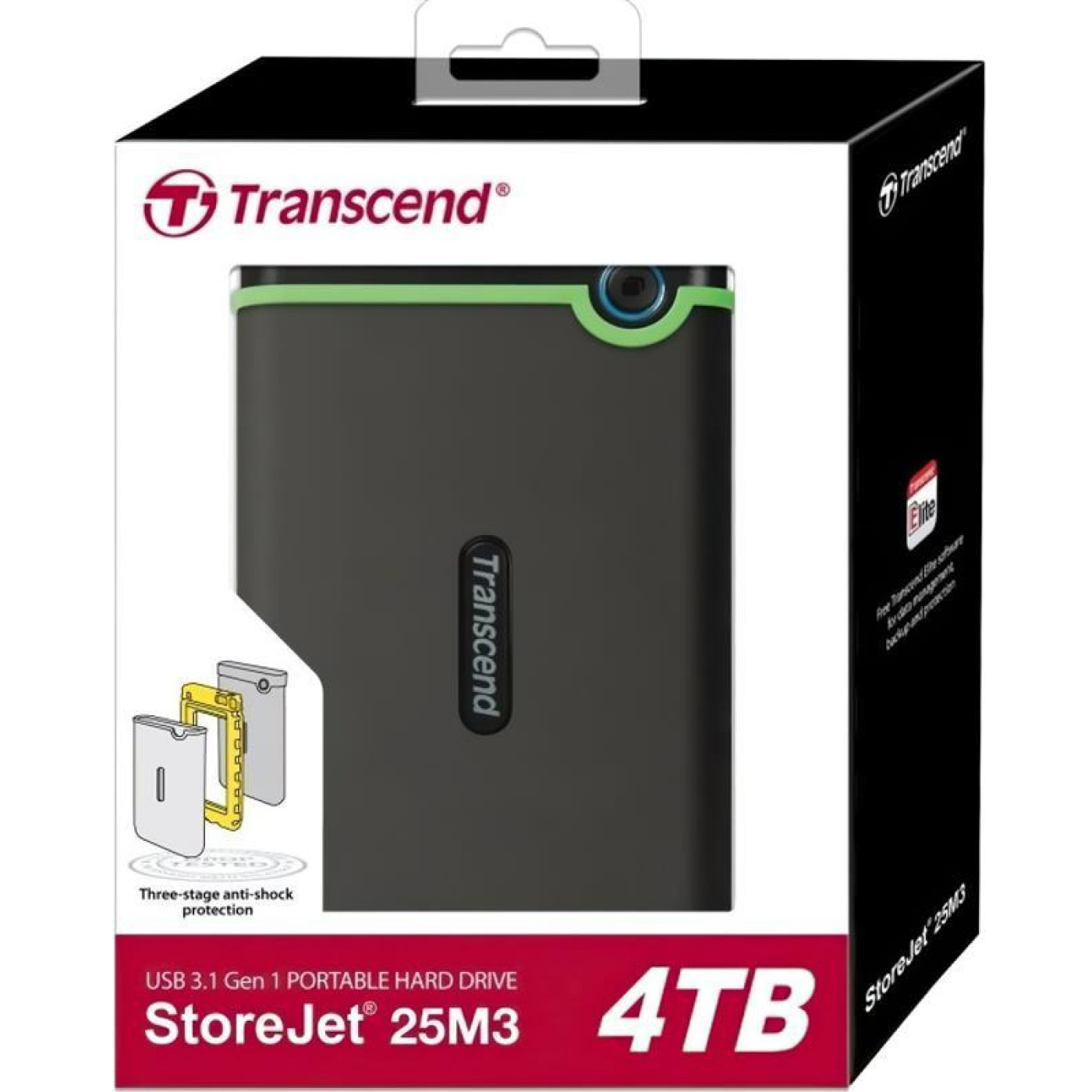 Зовнішній жорсткий диск Transcend StoreJet 25M3 4TB (TS4TSJ25M3S)