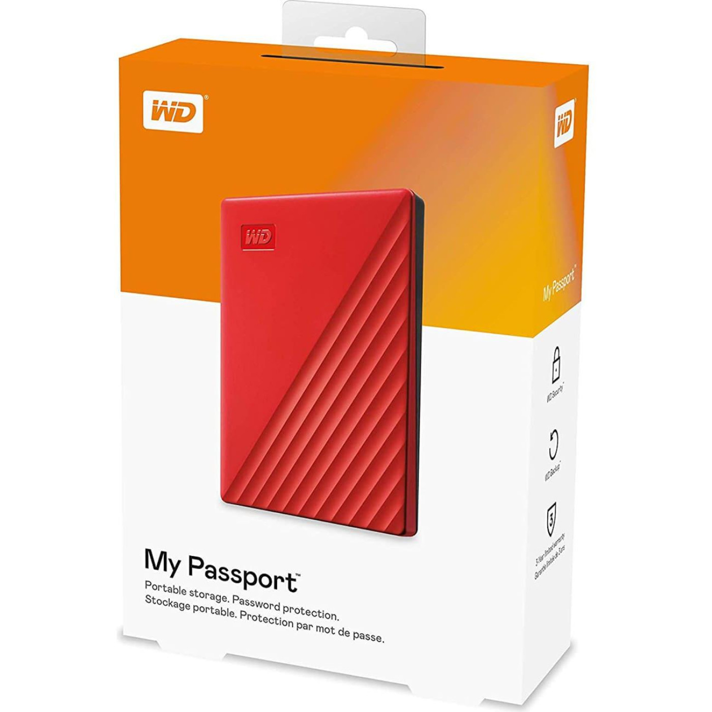 Внешний жёсткий диск Western Digital 2TB WD My Passport Red (WDBYVG0020BRD-WESN)