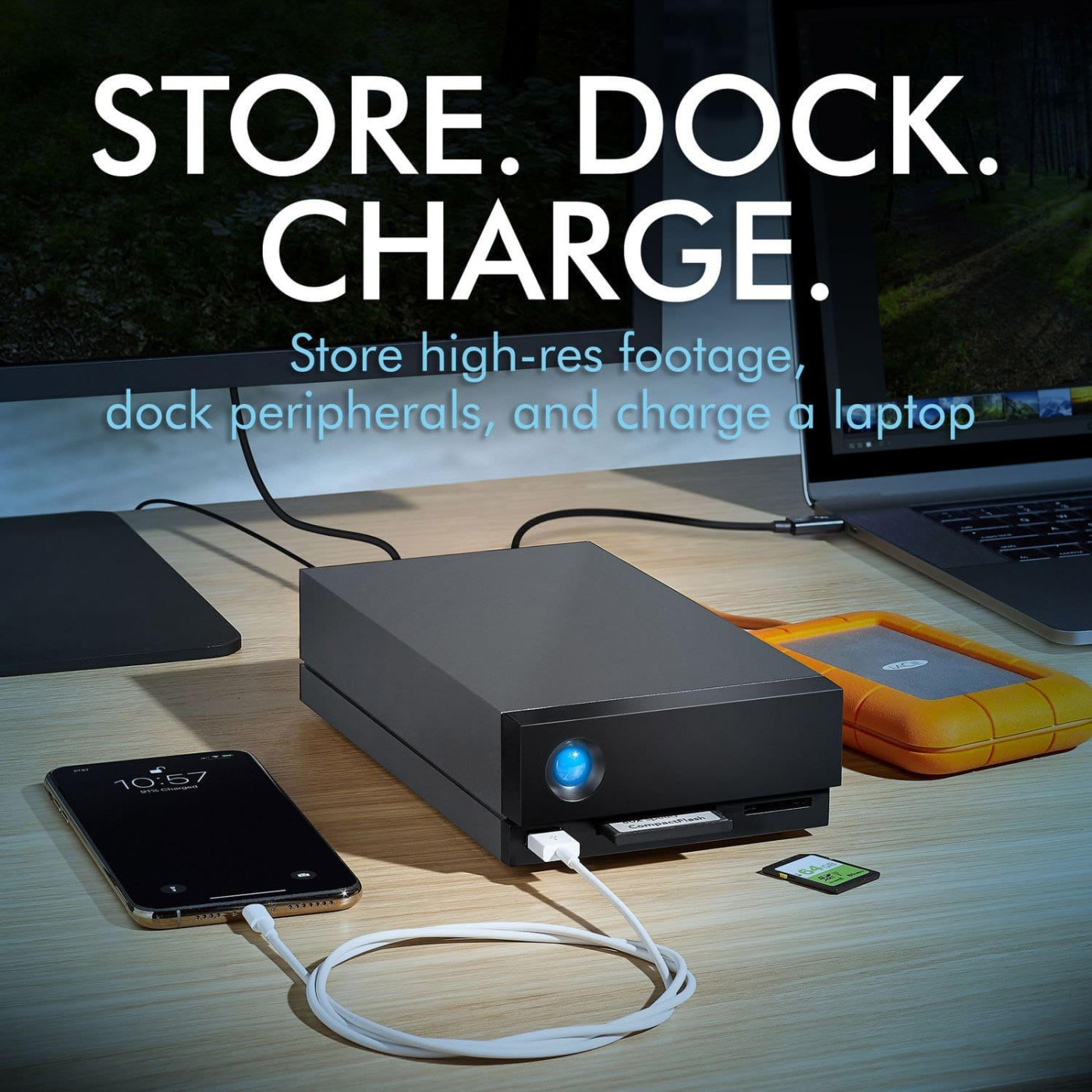 Зовнішній жорсткий диск LACIE HDDD External 1big Dock (3.5'/16TB/ THUNDERBOLT 3 + USB 3.1) (STHS16000800)