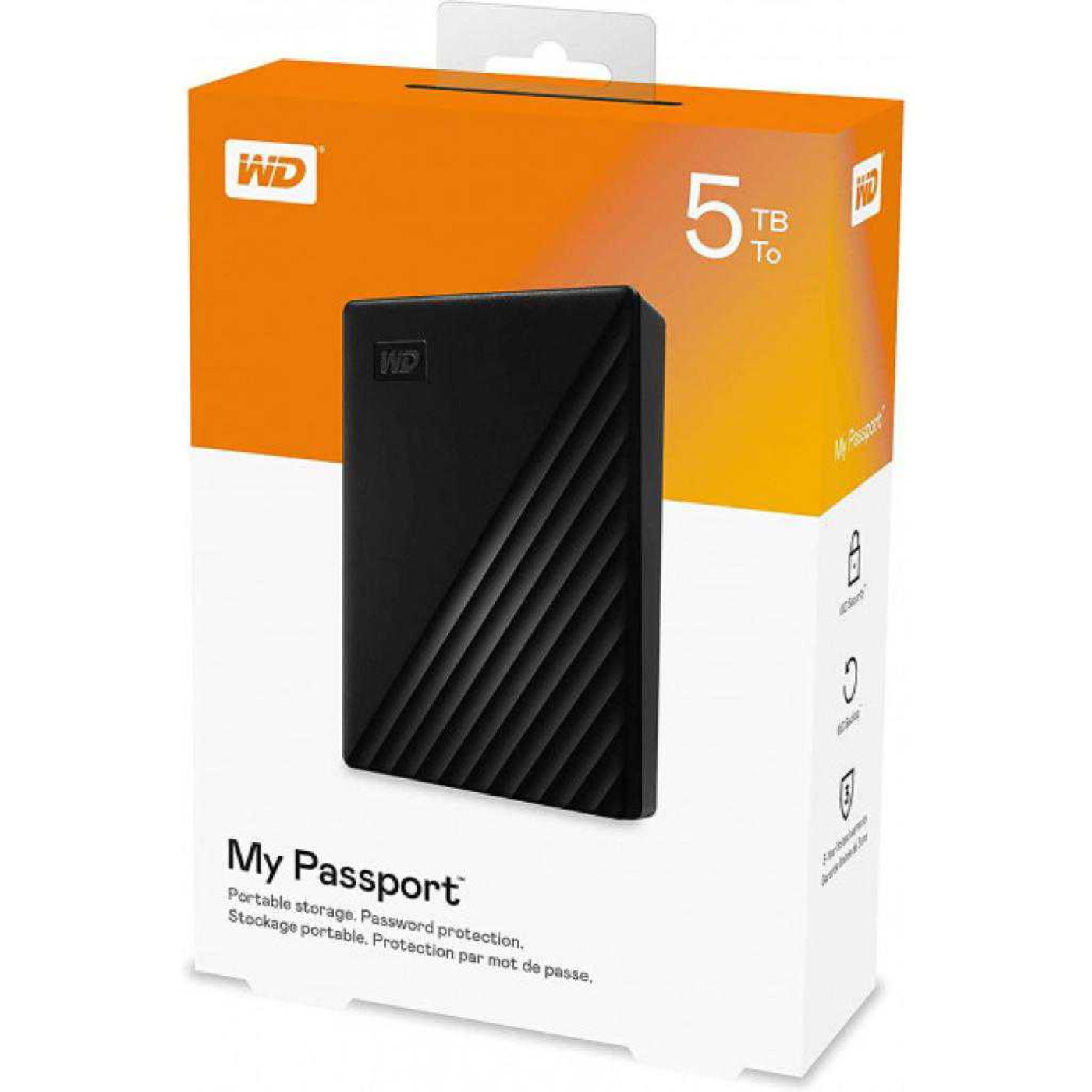 Внешний жёсткий диск Western Digital My Passport 5Tb (WDBPKJ0050BBK-WESN)