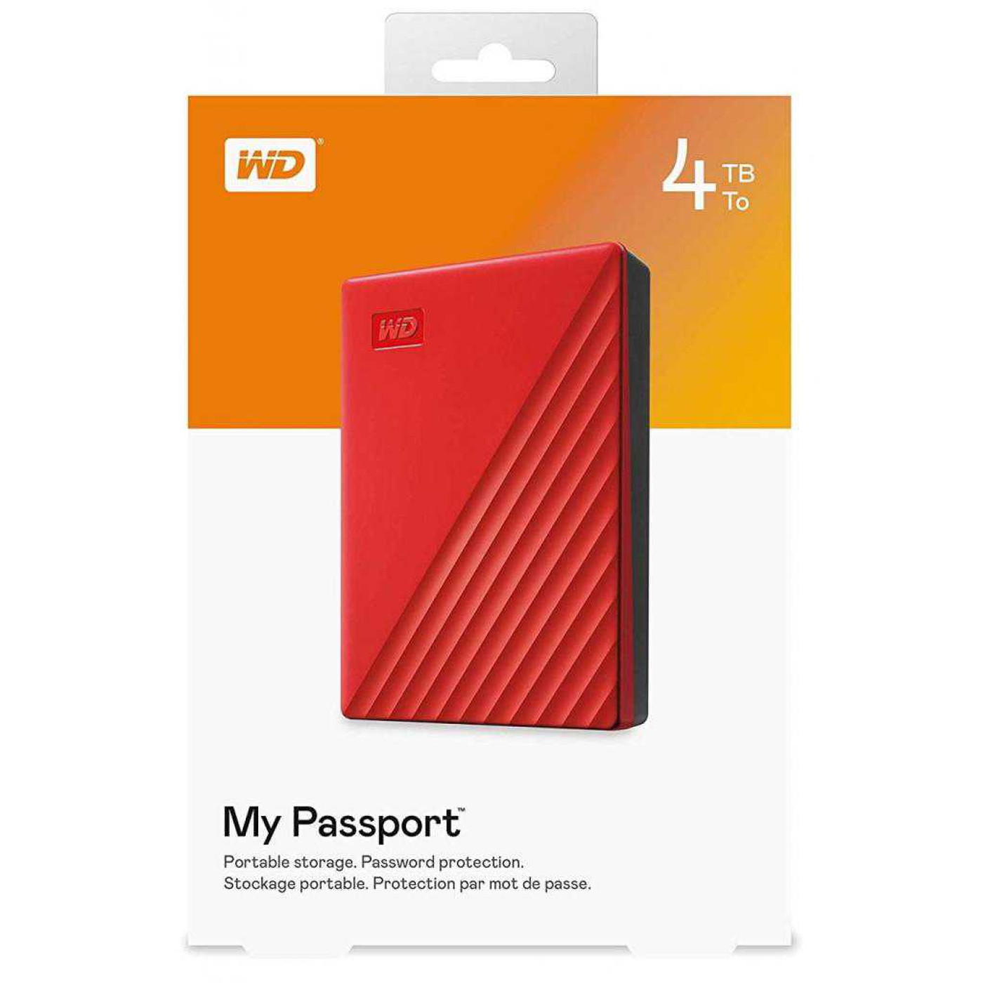 Зовнішній жорсткий диск Western Digital 4TB WD My Passport Red (WDBPKJ0040BRD-WESN)