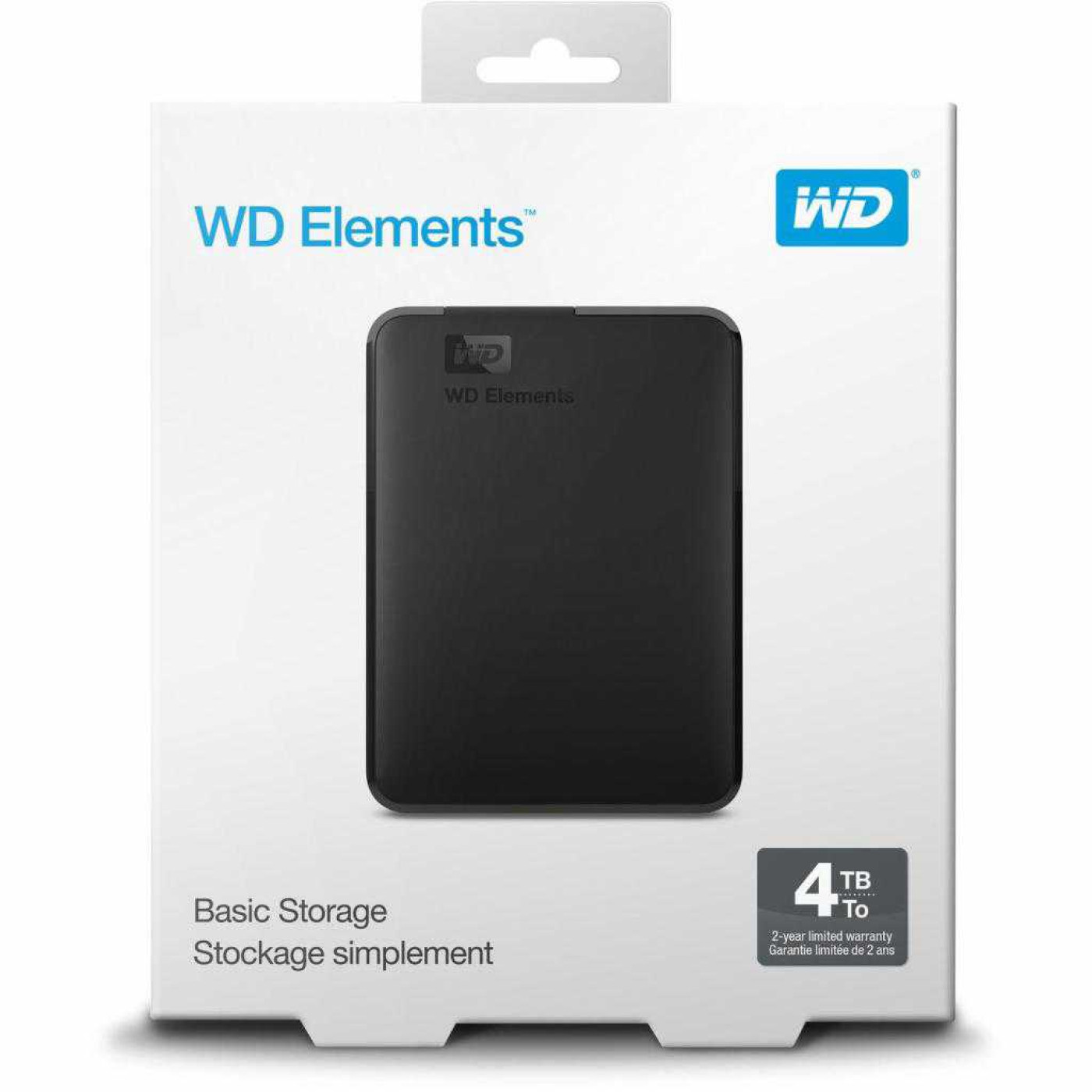 Зовнішній жорсткий диск Western Digital 4TB WD Elements Portable Black (WDBU6Y0040BBK-WESN)