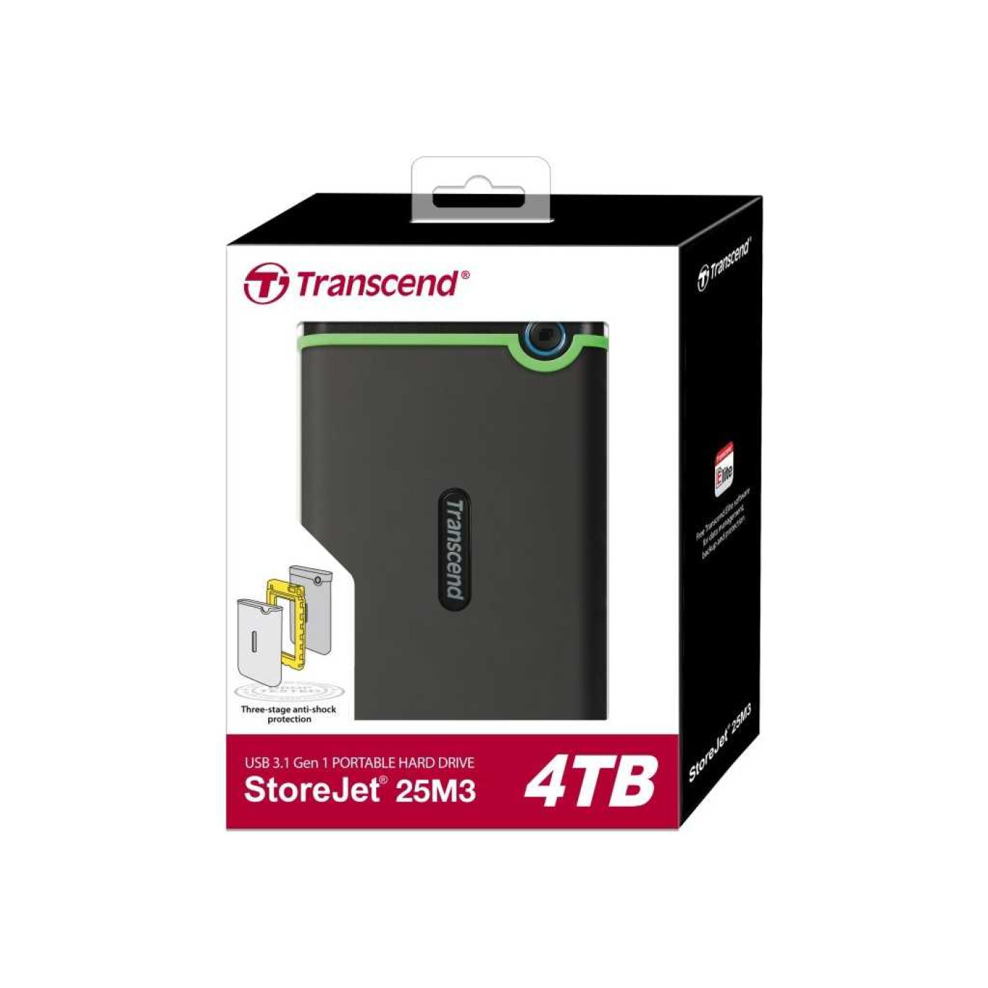 Зовнішній жорсткий диск Transcend StoreJet 25M3 4TB (TS4TSJ25M3S)