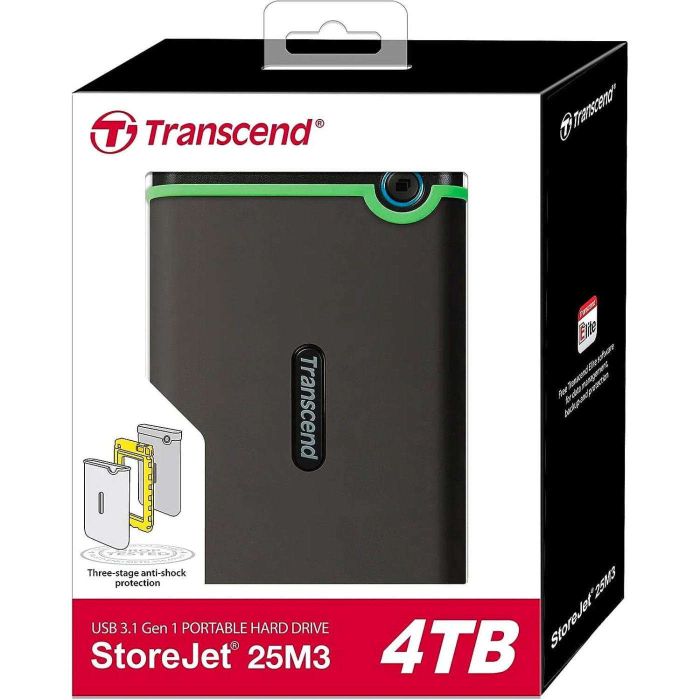 Зовнішній жорсткий диск Transcend 4TB USB 3.1 Type-C StoreJet 25M3C (TS4TSJ25M3C) (FFCRTR02077)