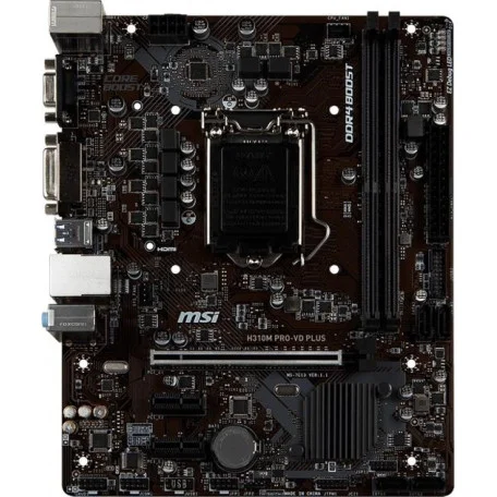Материнська плата MSI H310M Pro-VD Plus (H310M Pro-VD Plus) (Socket 1151 v2, Intel H310, Micro-ATX) Б/в,U1