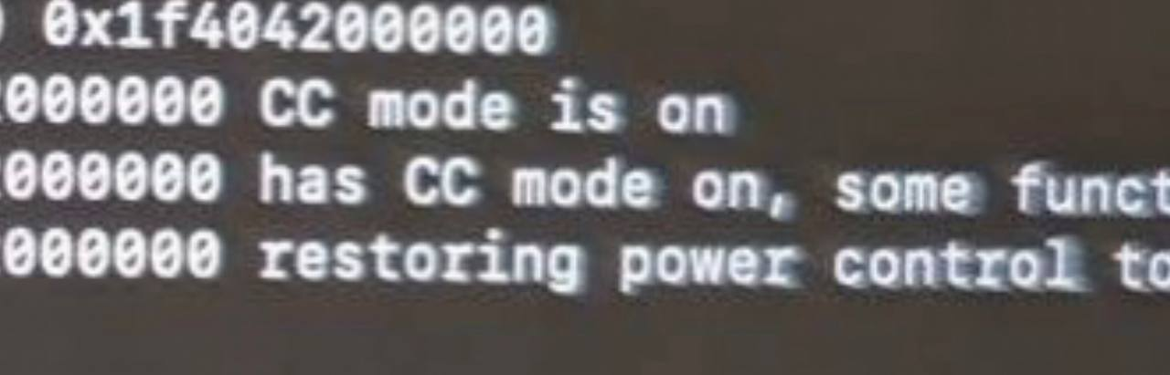 Терминал: CC mode is on