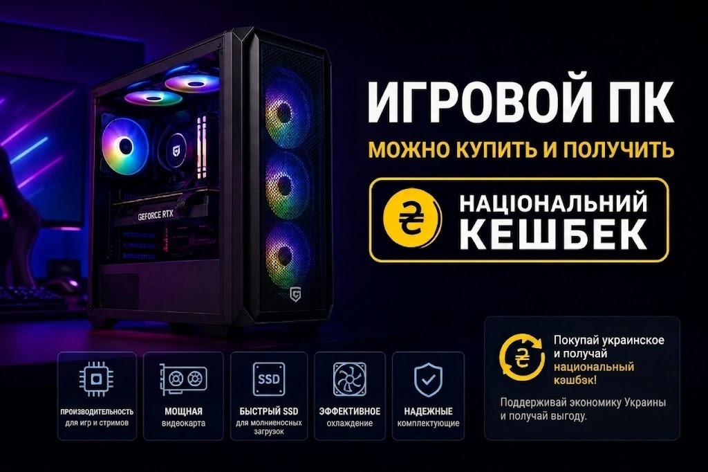 Игровой ПК можно купить и получить Национальный кешбэк