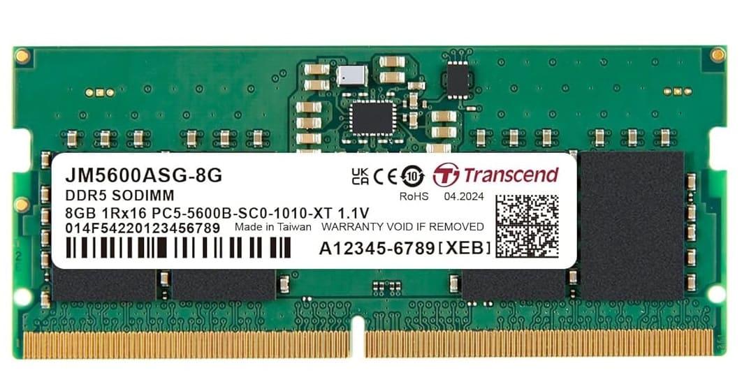 Купити Модуль пам'яті Transcend DDR5 8GB JM 5600Mhz SO-DIMM 1Rx16