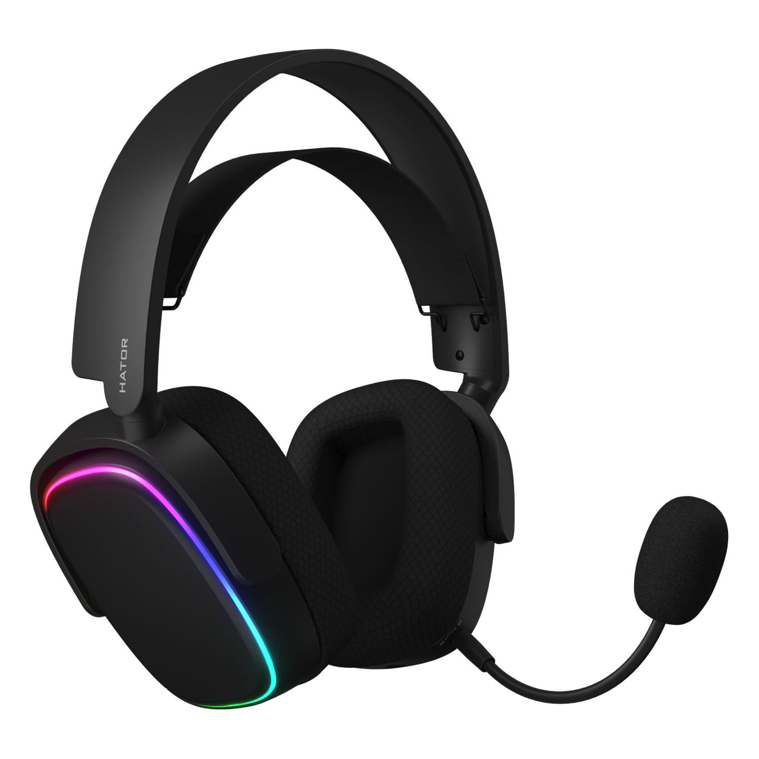 Купити Ігрова гарнітура HATOR Phoenix Wireless RGB Tri-mode Black (HTA ...