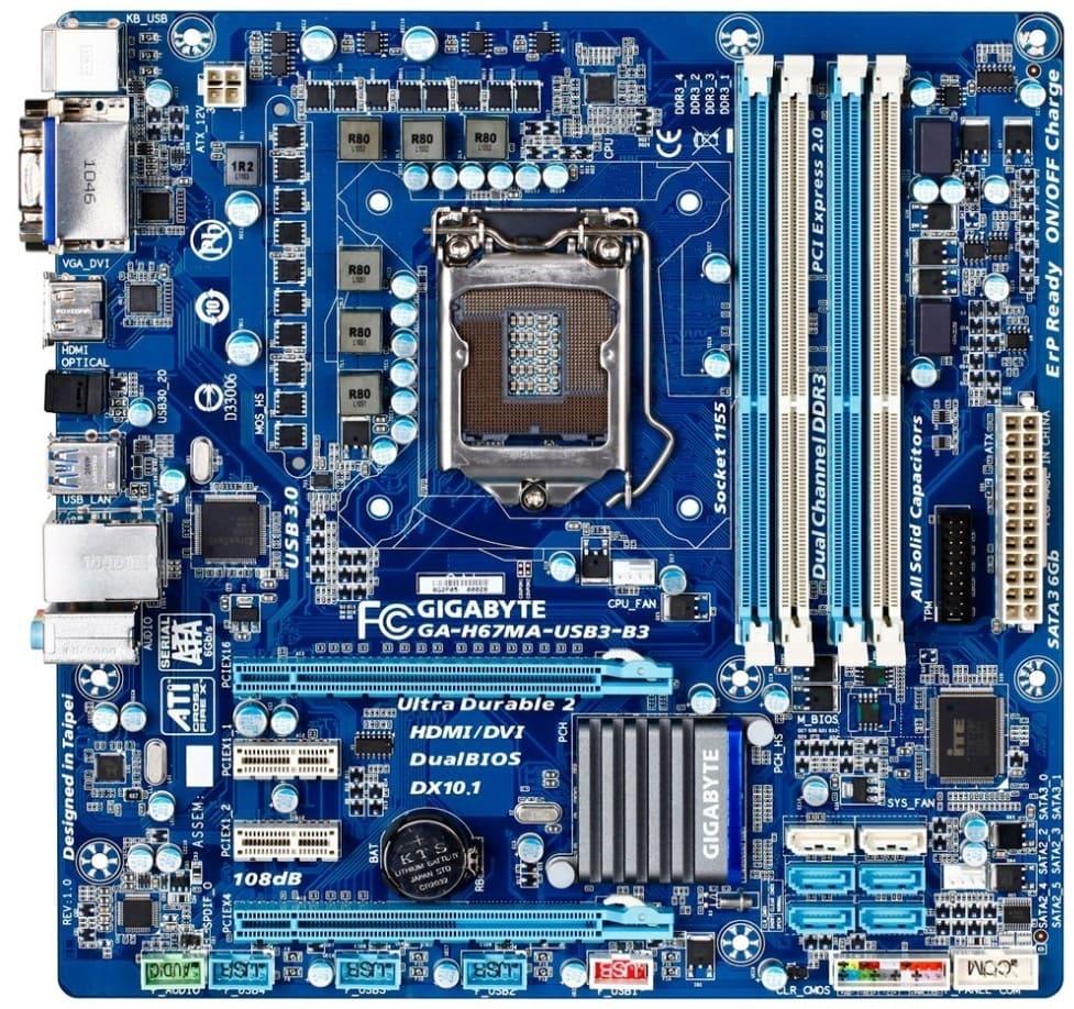 Купити Материнська плата Gigabyte GA-H67MA-USB3-B3 (GA-H67MA-USB3-B3 ...
