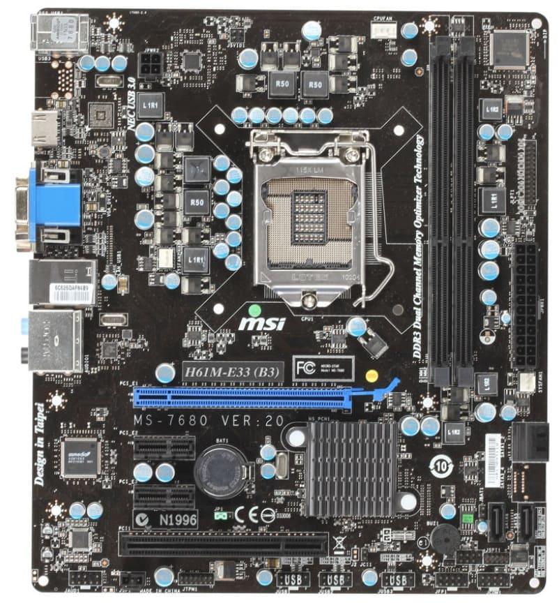Купити Материнська плата MSI H61M-E33 (B3) (H61M-E33 (B3)) (Socket 1155 ...