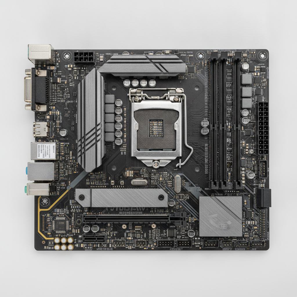 Материнська плата ASUS TUF GAMING B760M-PLUS (TUF GAMING B760M-PLUS) (Socket 1700, Intel B760, Micro-ATX) — Socket 1700: сумісність з сучасними процесорами Intel