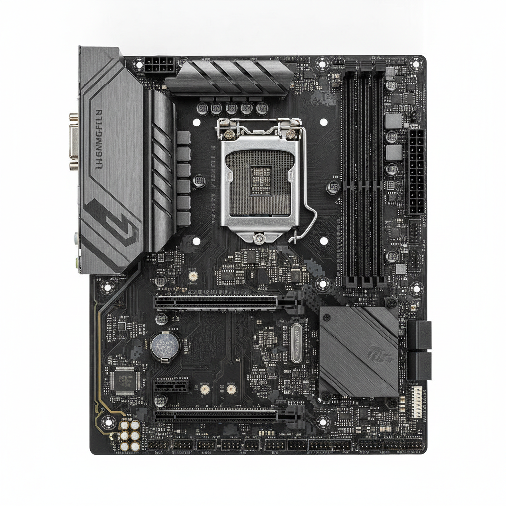 Материнская плата ASUS TUF GAMING B760M-PLUS (TUF GAMING B760M-PLUS) (Socket 1700, Intel B760, Micro-ATX) — Основные разъемы питания 24+8+4 для стабильности системы