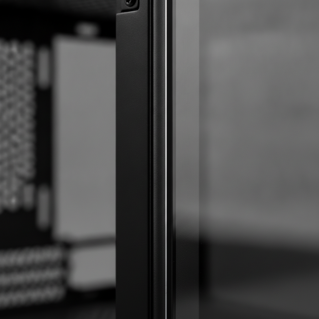 Корпус GTL N3202C Mandalorian Black без БП (N3202C) — Сталева конструкція з акриловими вставками