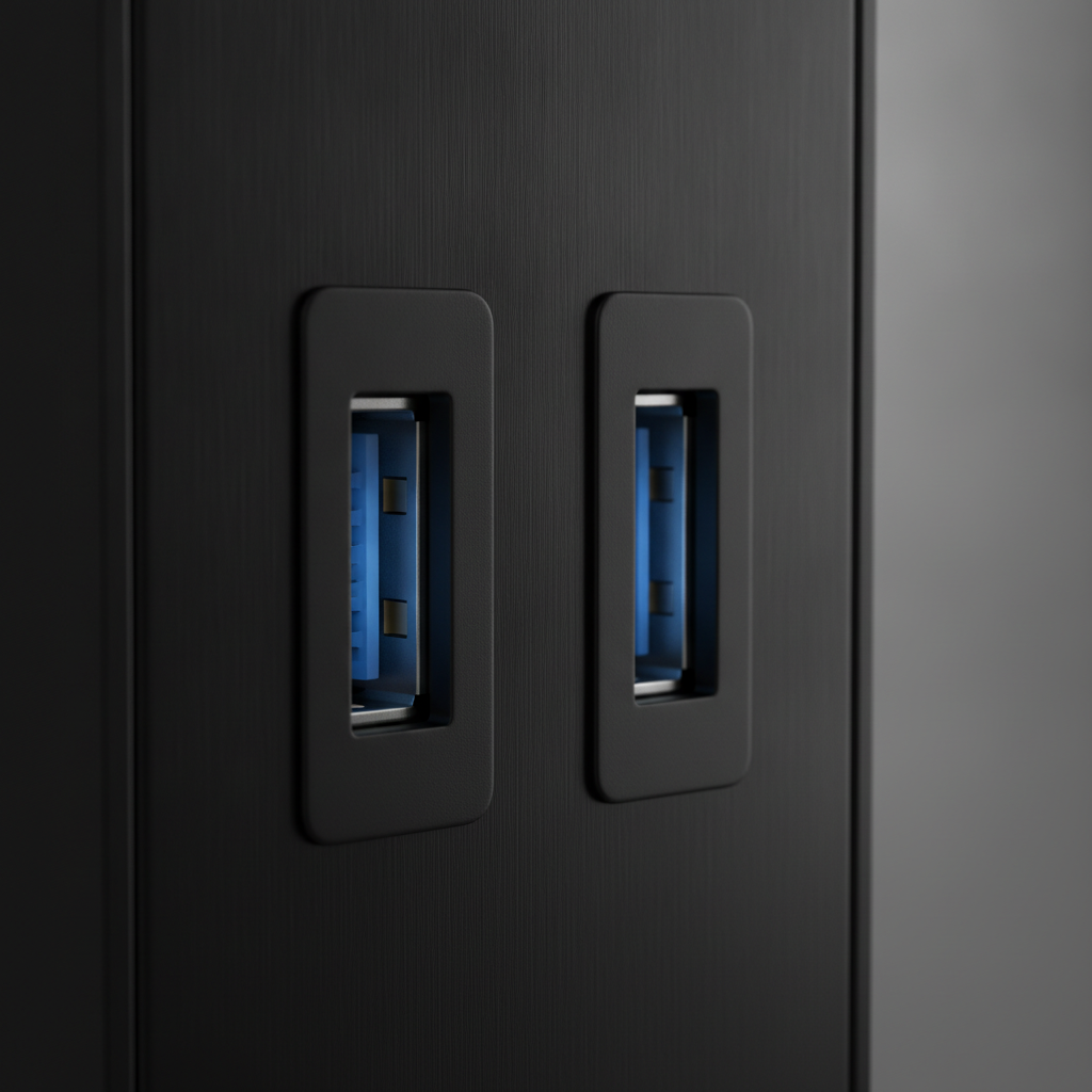 Корпус GTL N3202C Mandalorian Black без БП (N3202C) — Порти USB 3.0 для швидкого підключення