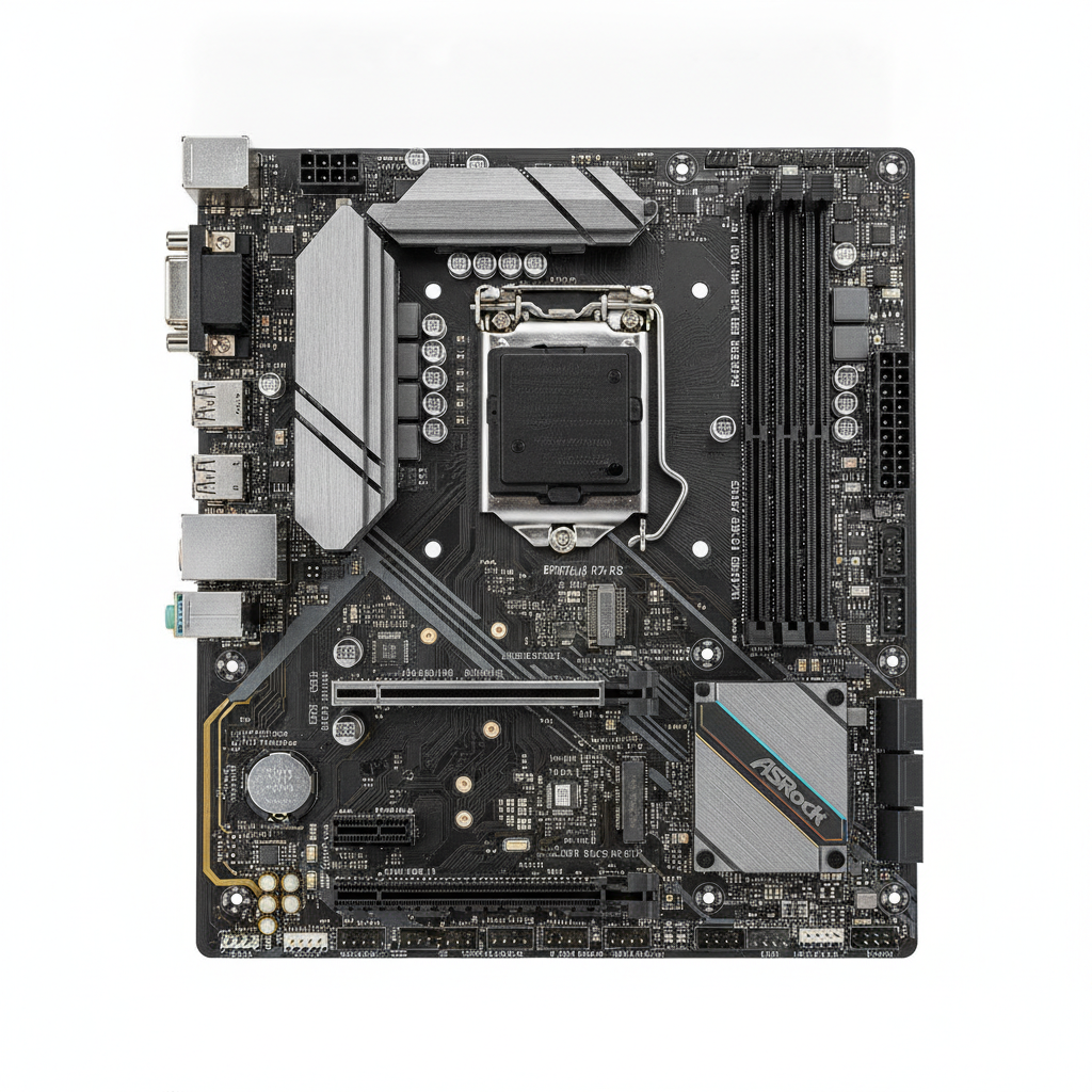 Материнська плата AsRock B760M Pro RS (B760M PRO RS) (Socket 1700, Intel B760, Micro-ATX) — Основні роз'єми живлення 24+8 для стабільності системи