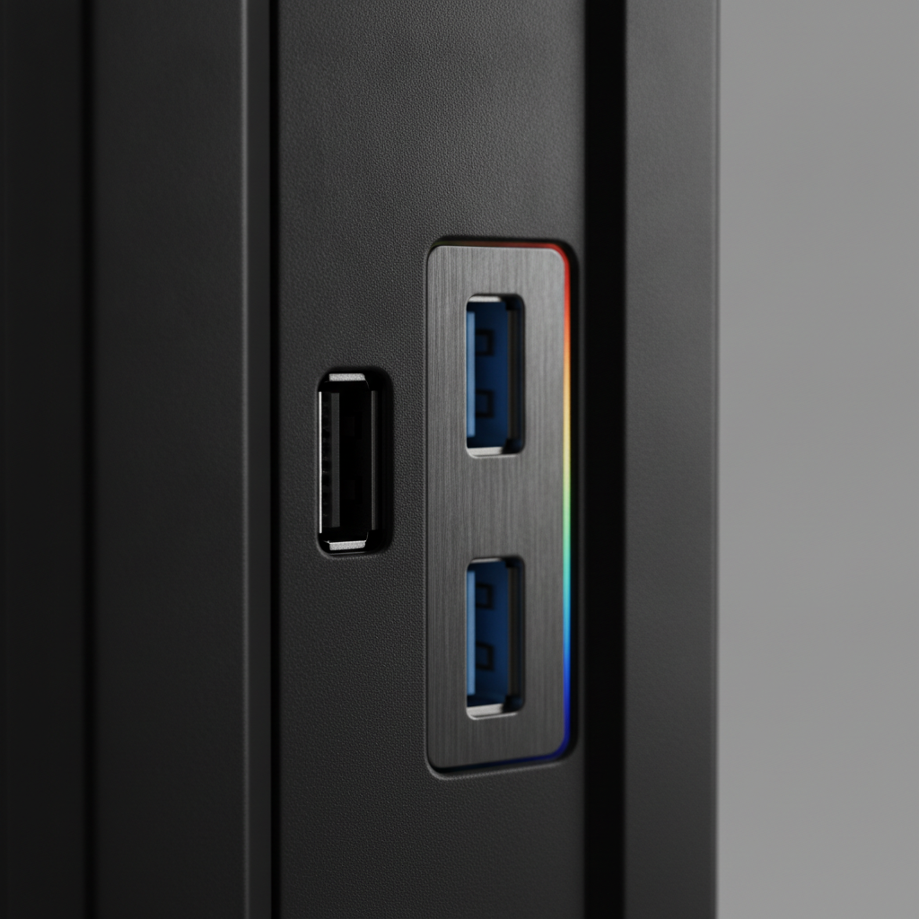 Корпус Cougar Duoface RGB (Duoface RGB) — Порти USB 2.0 і 3.2 для підключення пристроїв