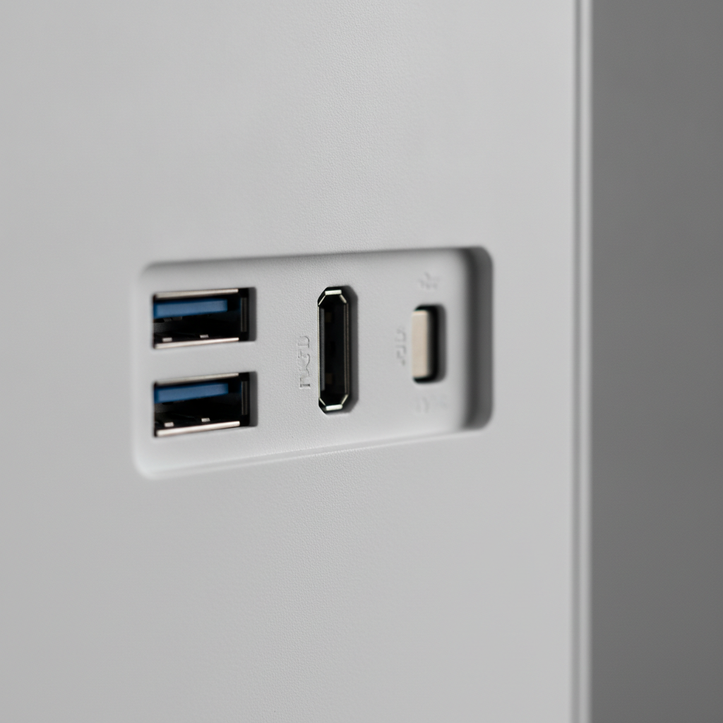 Корпус Cougar Duoface Pro RGB (White) (Duoface Pro RGB (White)) — Інтерфейси USB 2.0, 3.2 та Type-C